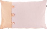 VARDEN - Kussenhoes met knopen 30x50 cm - zalm - roze - oranje - pasteltinten - 100% katoen - met rits