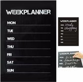 WiseGoods - Premium Weekplanner Krijtbord Sticker - Familieplanner - Afspraken Agenda - Geschikt voor Krijt - Uitwisbaar