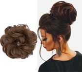 Curly Hair Wrap Extension | Hair | Dark Brown | Knot |Haar Extension Elastiek |Bun |Hair Bun |Haar Extension | Donker Bruin