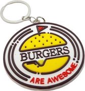 Hamburgers sleutelhanger - Cadeau hamburger - Hamburger verslaafde - cadeau - kado - geschenk - gift - verjaardag - feestdag – verassing – vlees – big mac – cheeseburger