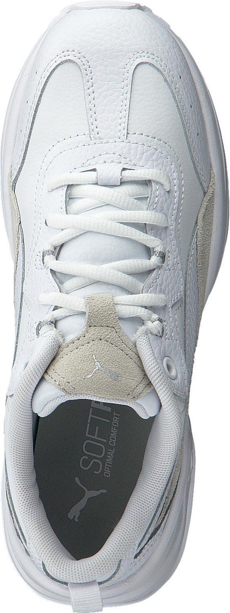 PUMA Cilia Lux Dames Sneakers - Puma White-Puma White-Puma Silver - Maat 41 PUMA Cilia Lux Dames Sneakers - Puma White-Puma White-Puma Silver - Maat 41
