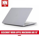 N&N Hardcover Case Geschikt voor Apple Macbook Air 13'' - Doorzichtig Wit