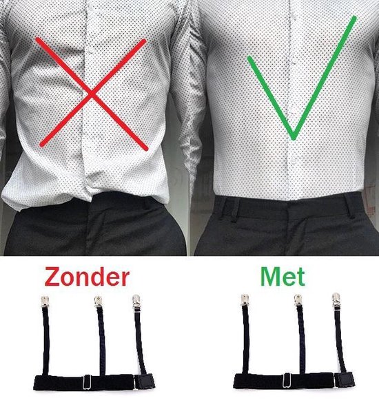 Afwezigheid Gemaakt van afschaffen Shirt bretels - Kleding accessoire - overhemd bretels - In broek houden -  Houder -... | bol.com