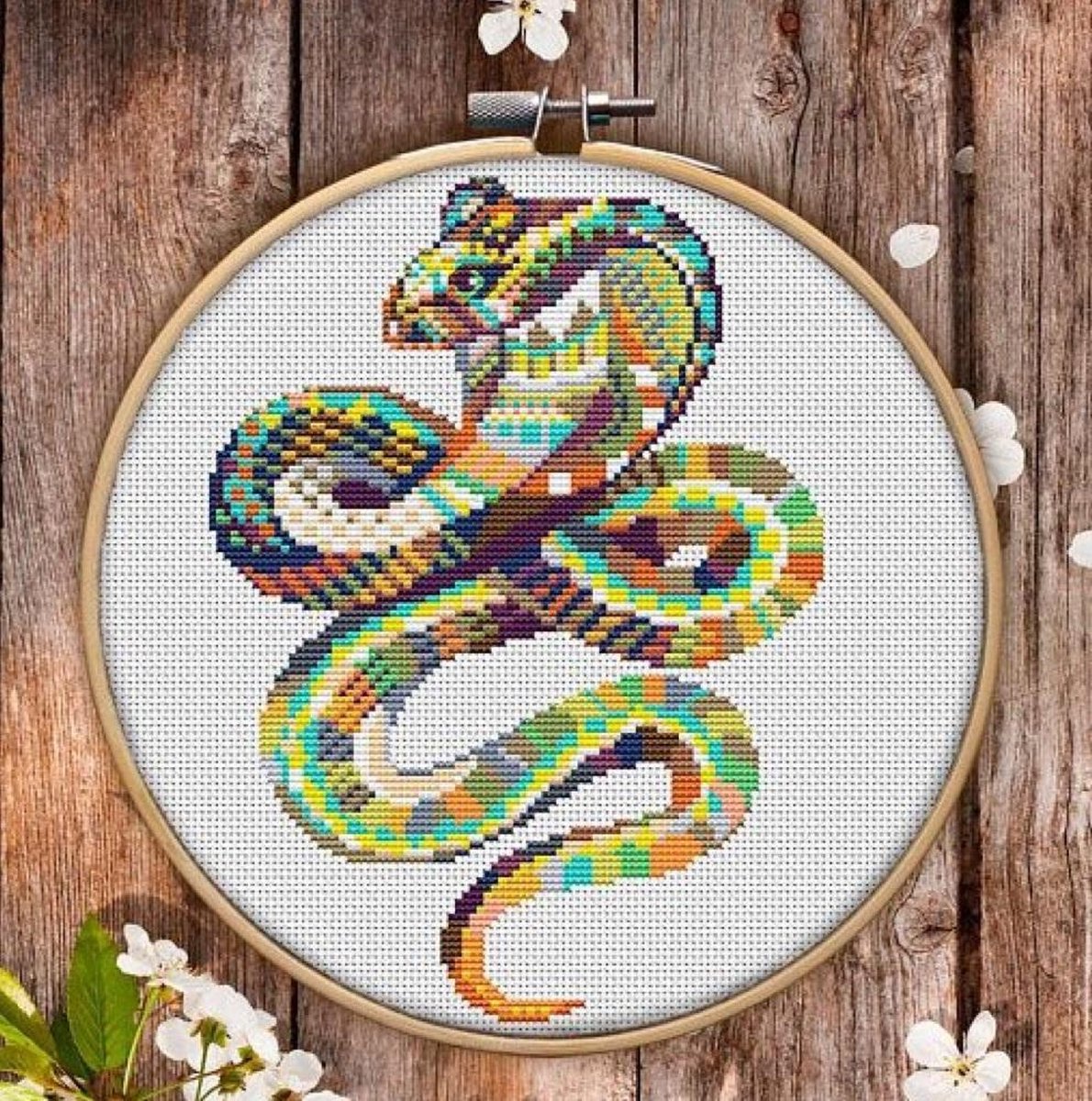 Borduurpakket MANDALA SLANG - COBRA - AWSOME PATTERNS