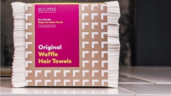Scrummi Towels Scrummi De Luxe Waffle White Hair Towels 500 stuks