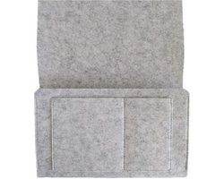 Bank Organiser - Bed Organiser zwart - Bedside Pocket - Tijdschriften Opbergen - Vilt - Nachtkastje - 32 x 20 x 10 cm (Groot) - Licht Grijs