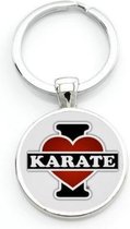 Akyol - Karate Sleutelhanger - Karate - Vechten - Vechtsport - Leuk kado voor iemand die van karate houd - 2,5 x 2,5 CM