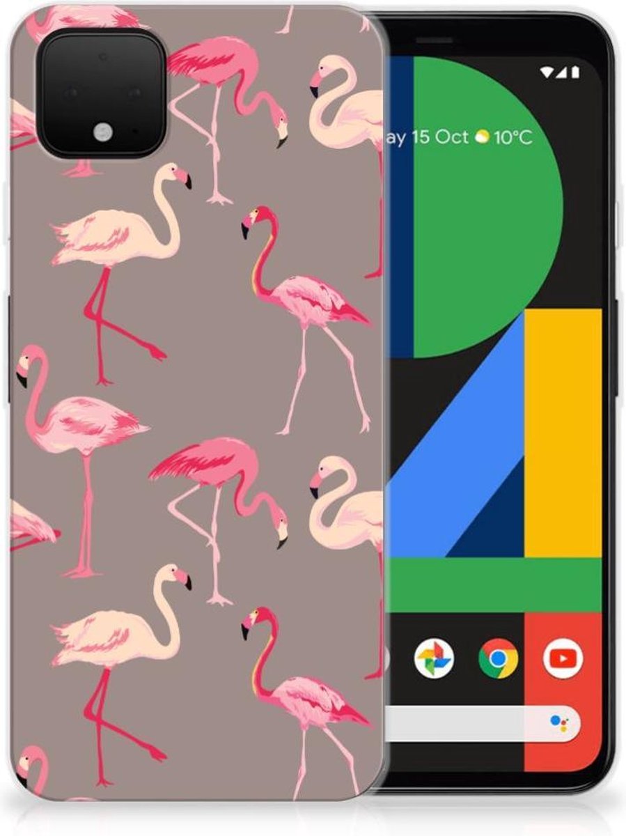Google Pixel 4 XL TPU Hoesje Flamingo