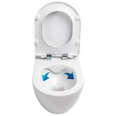 Toiletpot Hangend Creavit FE322 51x35,5x29cm Wandcloset Keramiek Diepspoel Nano Coating EasyClean Rimfree Glans Wit