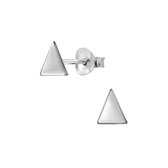 Joy|S - Zilveren petit driehoek oorknopjes 4 x 5 mm