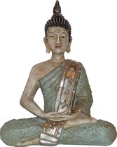 Boeddha beelden Thais groen 30cm polyresin | GerichteKeuze