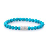 Rebel and Rose Turquoise Delight Armband RR-60015-S (Lengte: 17.50 cm) - Turquoise,Zwart