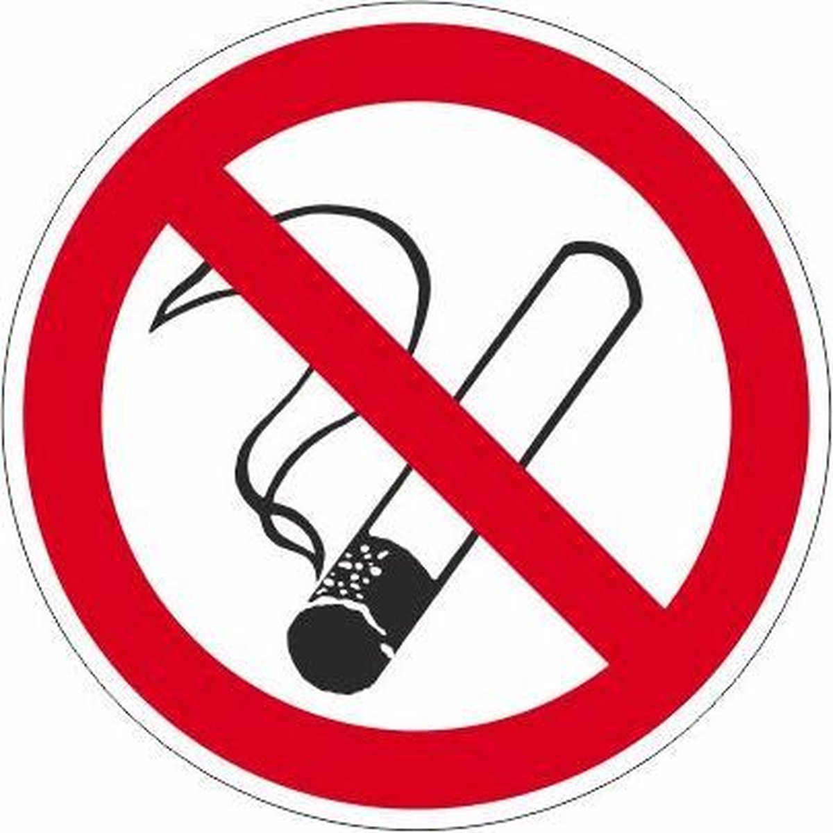 2 x Pictogram sticker Verboden Te Roken 30 cm