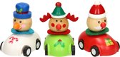 Houten Kerstfiguur in Auto