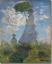 Canvas Schilderij * CLAUDE MONET: Madame Monet and her Son * - Kunst aan je Muur - Impressionisme - Kleur - 70 x 100 cm