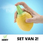 3BMT - Citroen spuit / citrus spray - set van 2 - voor citroen, sinaasappel, limoen en citrus