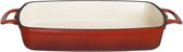 Vogue rechthoekige gietijzeren ovenschaal 2,8L rood