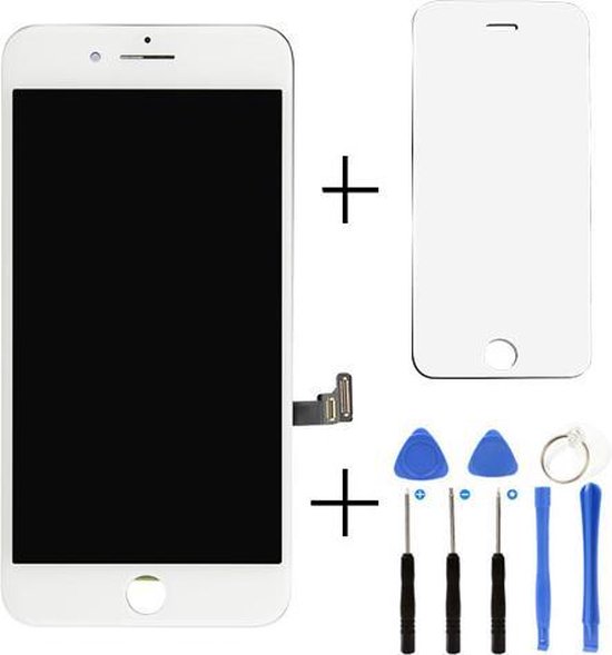 OEM LCD Scherm En Touchscreen - Geschikt Voor Apple iPhone 8 - Inclusief Reparatieset En Screenprotector - Wit