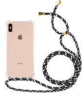 Feeling Peachy Telefoonhoesje met Koord Green Vibes - Telefoonhoesje met koord iPhone XR - Telefoonkoord - Backcover met koord -  Hoesje met Koord - Ketting Koord Telefoon - Transp