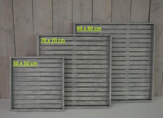 Gpdesign Dienblad 70x70cm Acaciahout Greywash | bol.com
