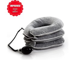 b'Anti nekpijn kussen | Nekkussen | Reiskussen | Verlicht nek en schouderpijn | Grijs | Neksteun | Nek stretcher | Zacht fleece | Cervicaal nektractie kussen | Nek brace | Luxe | Ergonomisch | Inclusief stretchoefeningen'