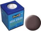 Revell Aqua  #84 Leather Brown - Matt  - RAL8027 - Acryl - 18ml Verf potje