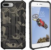 iPhone SE 2020 - 8 - 7 - 6 Hoesje Transparant Groen - Shockproof Army