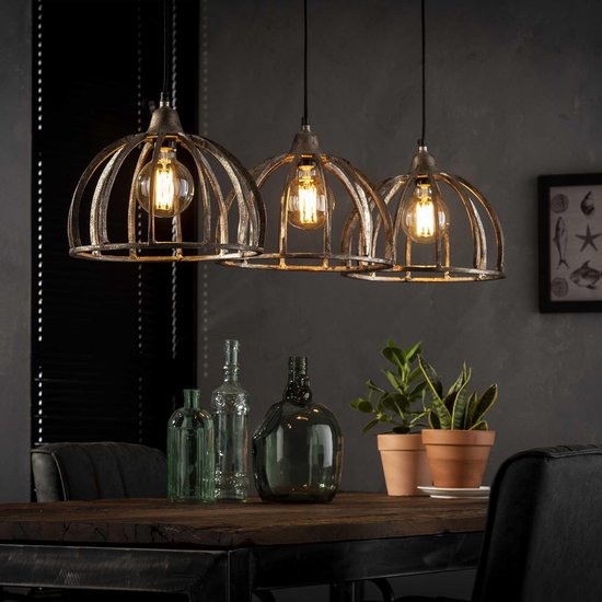 LifestyleFurn Hanglamp 'Joost' 3-lamps, Ø30cm | bol.com