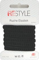 Restyle Ruche Elastiek 10 mm / 2 mtr zwart