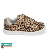 Bunnies JR 220140-906 Meisjes Lage Sneakers - Print/Bruin - Imitatieleer - Klittenband
