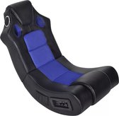 Schommelstoel Zwart blauw (Incl LW Fleece deken) - Loungstoel - Chill stoel - Relaxstoel - Ligbed