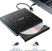Thredo Externe DVD/CD speler voor laptop / computer met USB aansluiting voor Windows/Mac