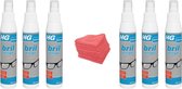 HG brilreiniger Doos 6 Stuks + 10 Microvezeldoeken