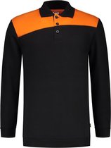 Tricorp Polo Sweater Bicolor Naden 302004 Zwart / Oranje - Maat 5XL