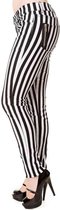 Banned Skinny fit broek -L- STRIPE Wit/Zwart