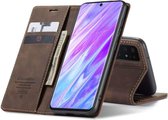 CASEME Samsung Galaxy S20 Ultra Retro Wallet Case - Coffee