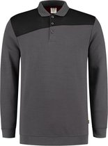Tricorp Polo Sweater Bicolor Naden 302004 Donkergrijs / Zwart - Maat 4XL