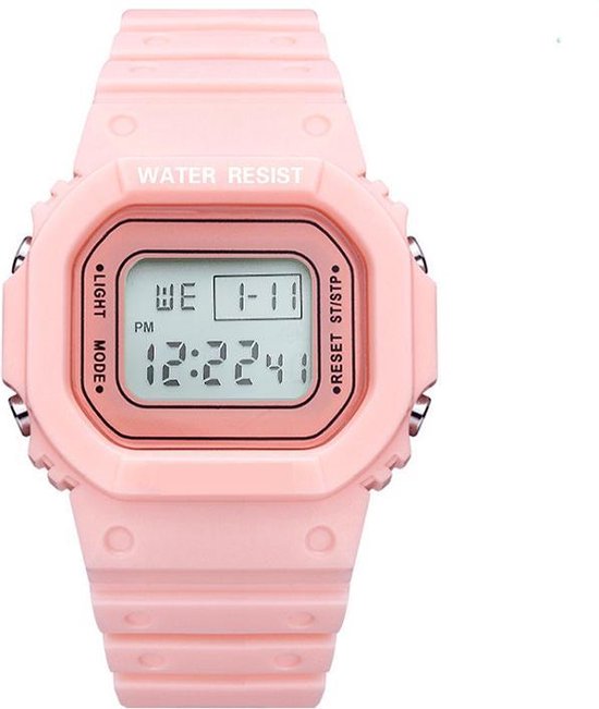 Fashion Favorite Digitaal Horloge | Roze | PVC Kunststof | 45 mm