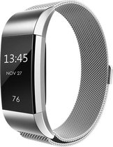 By Qubix - Fitbit Charge 2 milanese bandje (Small) - Zilver - Fitbit charge bandjes