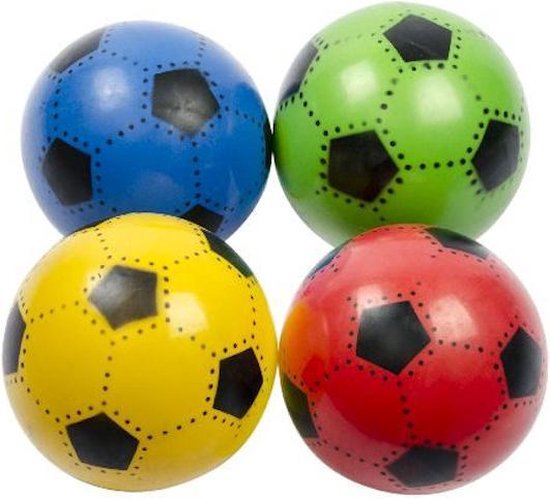 troosten Bot Worden Voetbal bal plastic 4 stuks 23 cm - 90 gram - diverse kleuren - random  verzending -... | bol.com