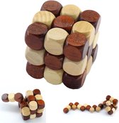 GadgetBay Puzzel kubus houten Cube denkpuzzel