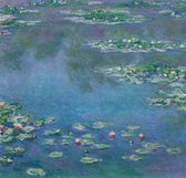 Kunst: Claude Monet, Waterlelies uit 1906 op aluminium. Afmetingen zijn 100 bij 150 cm