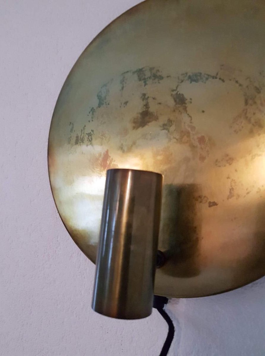 Elektricien Moet Weigeren Moon wandlamp Goud verweerd | bol.com