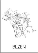 DesignClaud Bilzen Plattegrond poster A3 + Fotolijst wit