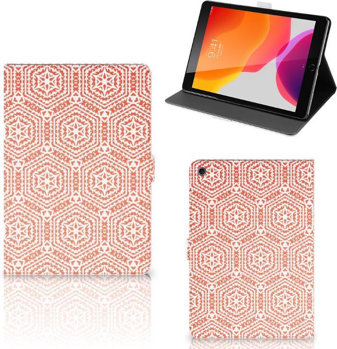 iPad 10.2 2019 | iPad 10.2 2020 | 10.2 2021 Tablet Hoes Pattern Orange