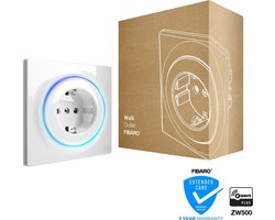 FIBARO Walli Outlet Type F - Wit - Slimme stekker met energie meting - NL versie