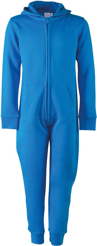 Kids all-in-one onesie kinderen - sapphire blue - 7/8 jaar