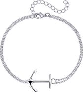 24/7 Jewelry Collection Anker Armband - Dubbel - Zilverkleurig