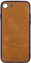 Leren Telefoonhoesje iPhone 8 – Bumper case - Cognac Bruin