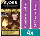 Syoss Oleo Intense 6-80 Caramel Blond Haarverf 4 stuks Voordeelverpakking